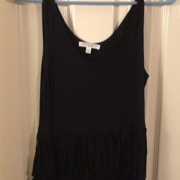 Spense size Small black dress w/ tassels in skirt - Picture 8 of 8